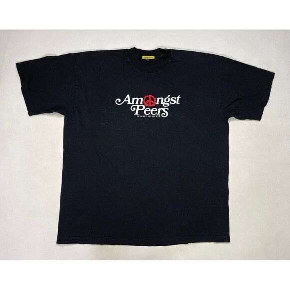 Amongst Peers Graphic T-shirt Men XL Black Short Sleeve - Picture 1 of 6
